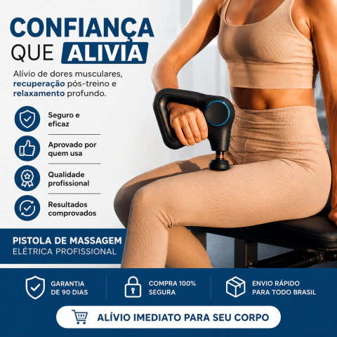 Pistola de Massagem Elétrica Profissional